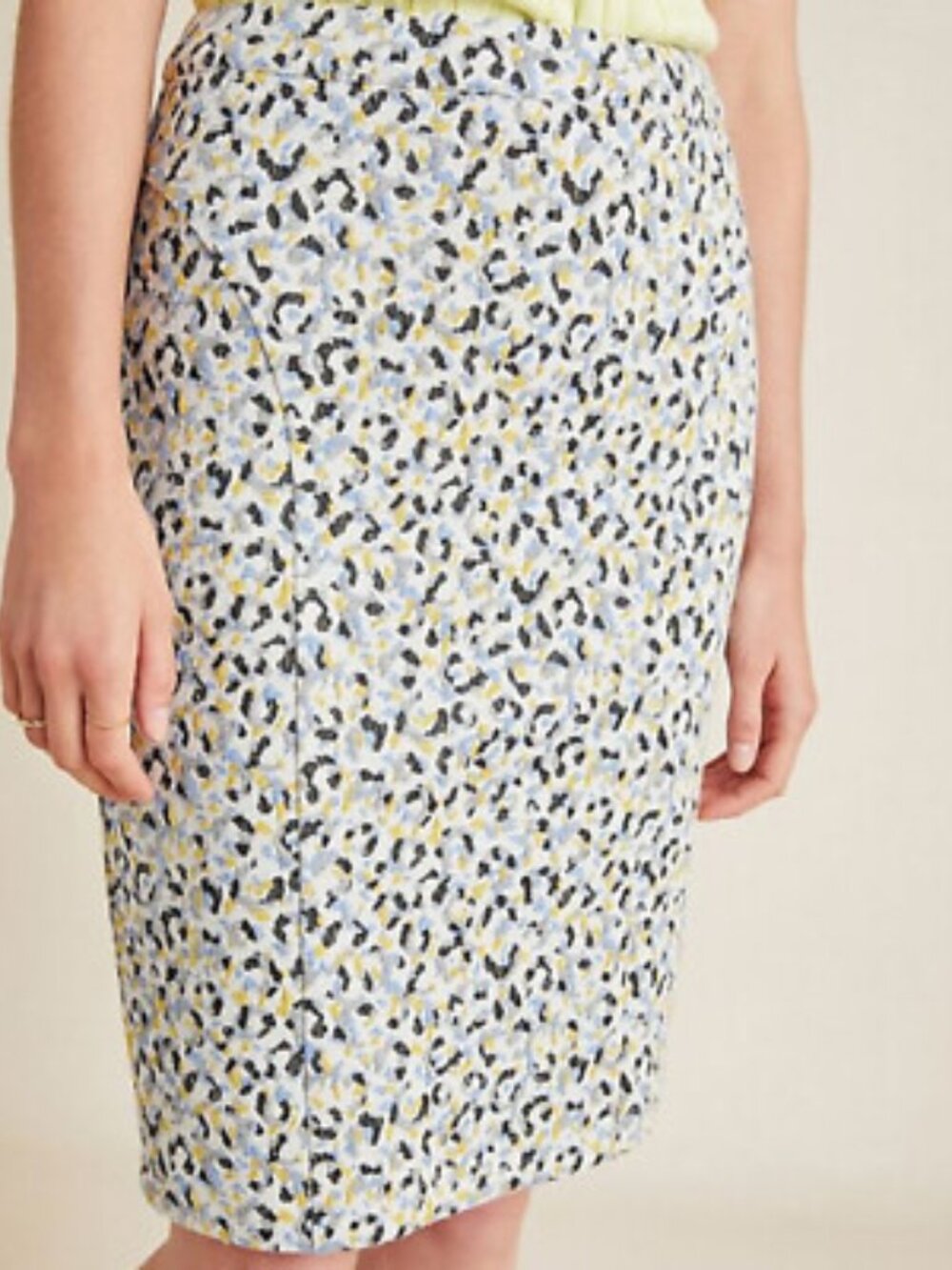 Maeve by Anthropologie Leopard Print Jacquard Pencil Skirt
